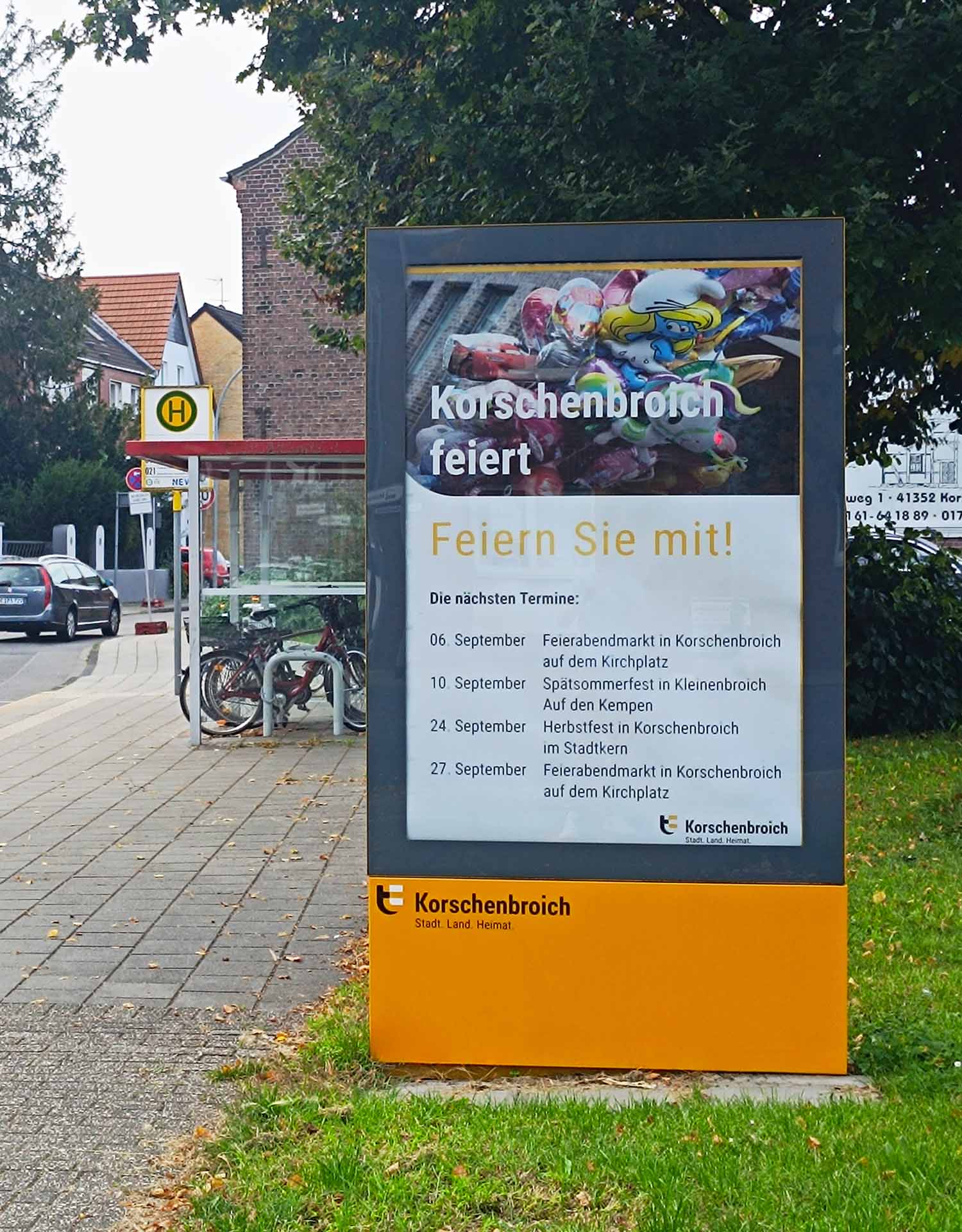 Korschenbroich-werbeflächen-bushaltestelle Korschenbroich-werbeflächen-an-mediagruppe-bushaltestelle
